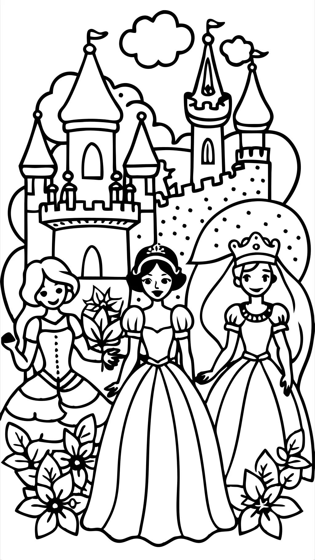 coloriages de princesse Disney gratuitement à imprimer